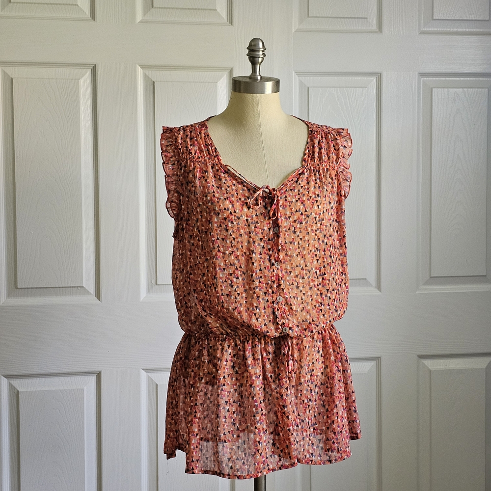 Mossimo Supply Co. Pink Floral Blouse